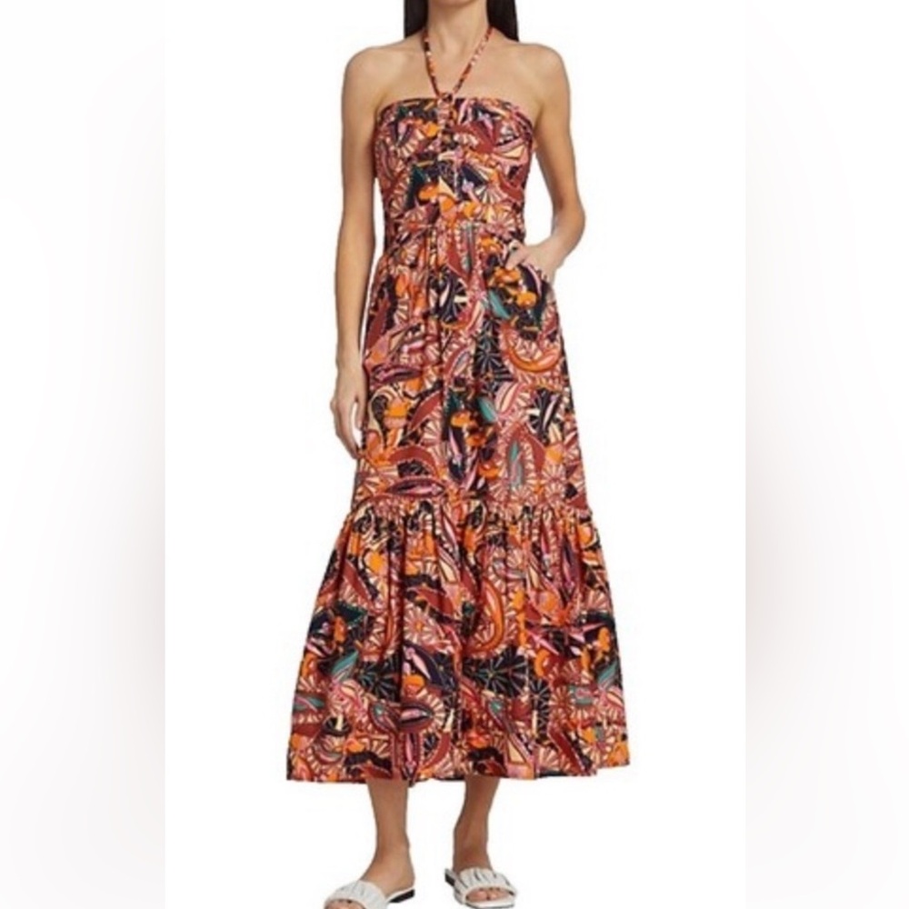 A.L.C. Adelle Halter Maxi Dress in Multicolored Floral Print. NWOT. Size 4 - Picture 4 of 10